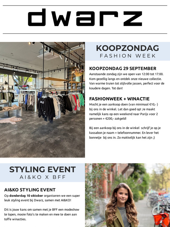 KOOPZONDAG, STYLING EVENT & WINACTIES 💥🛍