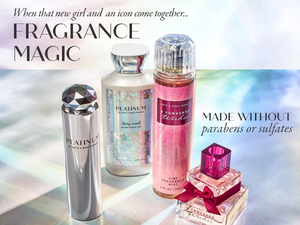 When that new girl and an icon come together... Fragrance Magic. Made without parabens or sulfates