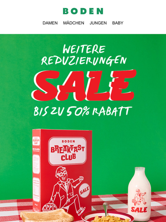 Weitere Reduzierungen: JETZT BIS ZU 50% RABATT
