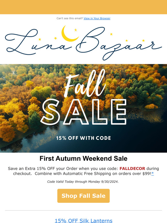 Awesome Autumn Weekend Sale 🍂