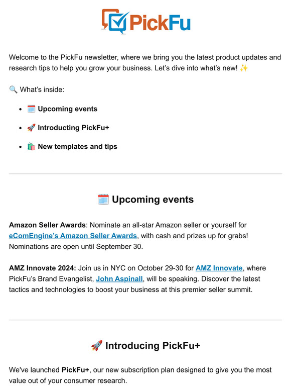 What’s New in PickFu: September 2024 🚀