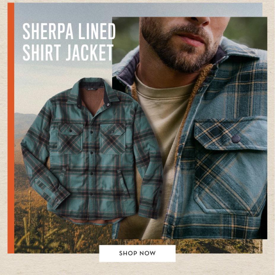Sherpa Shirt Fleece Lined Flannel Shirt Jacket