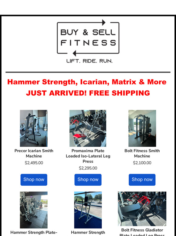 Hammer Strength Plate Loaded & More Just Arrived