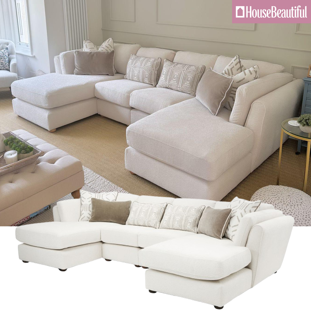 @willowhearthome - House Beautiful Ada Chenille Large Double End Chaise