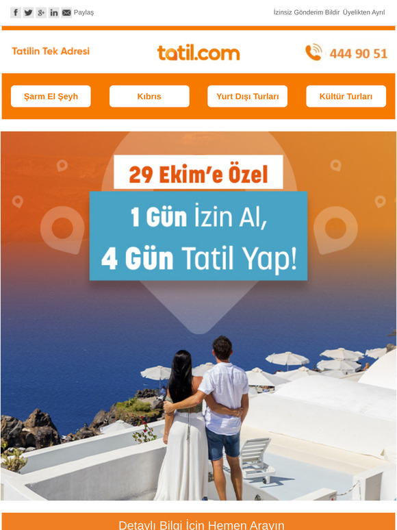 29 Ekim'e Özel 1 Gün İzin al, 4 Gün Tatil Yap!📣🎉☀️🌍🏊✈️👪♨️👫