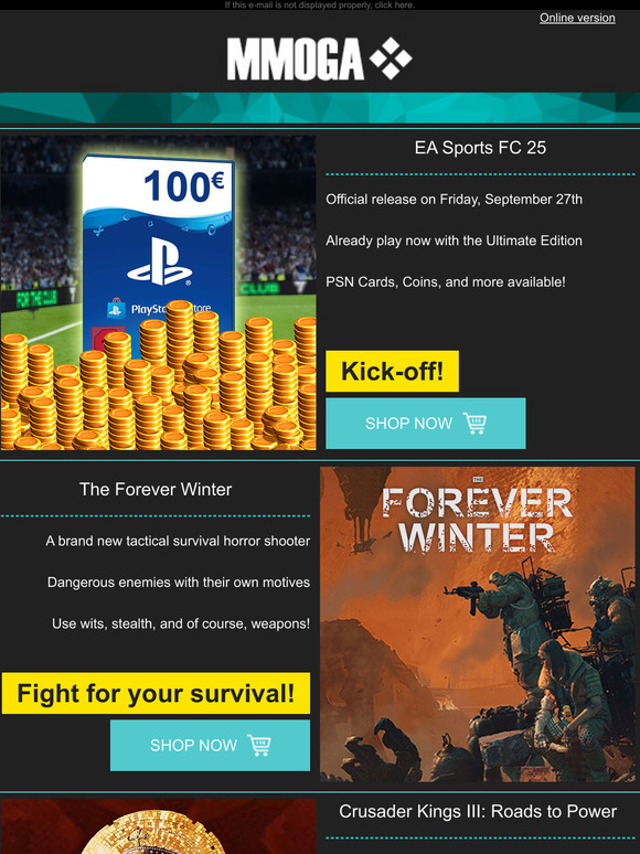 MMOGA - EA Sports FC 25! The Forever Winter! Crusader Kings III Addon!