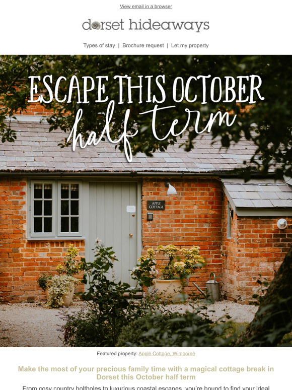 Make some memories: October half term cottages