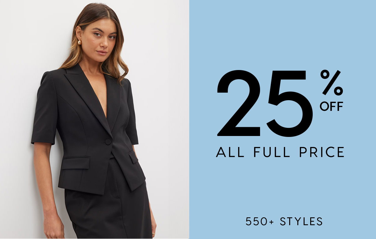 25% Off All Full Price