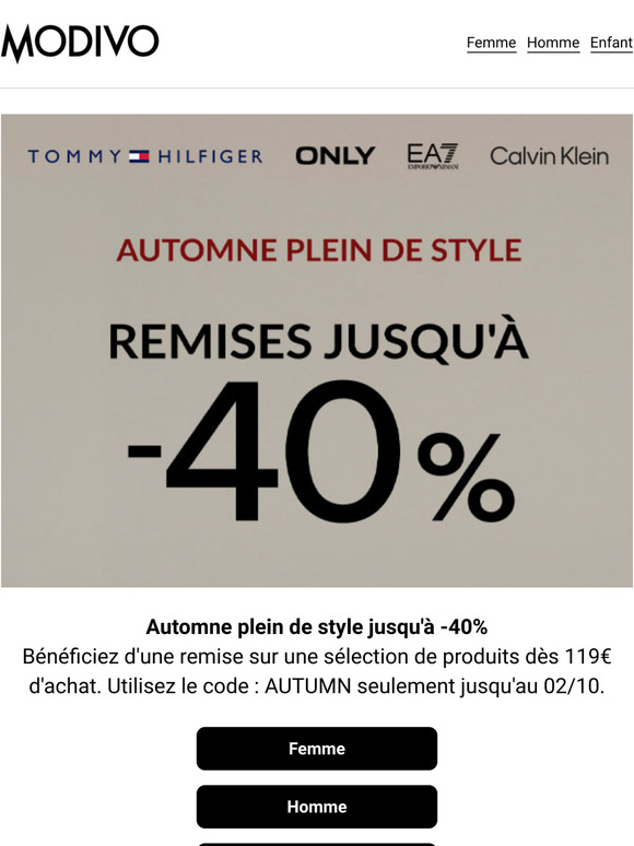 Automne plein de style jusqu'à -40%