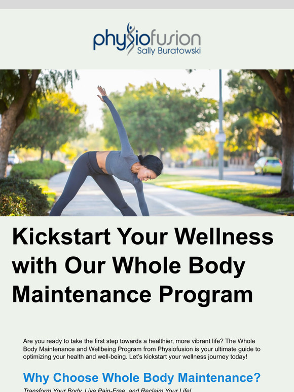 Kickstart Your Wellness with Our Whole Body Maintenance Program