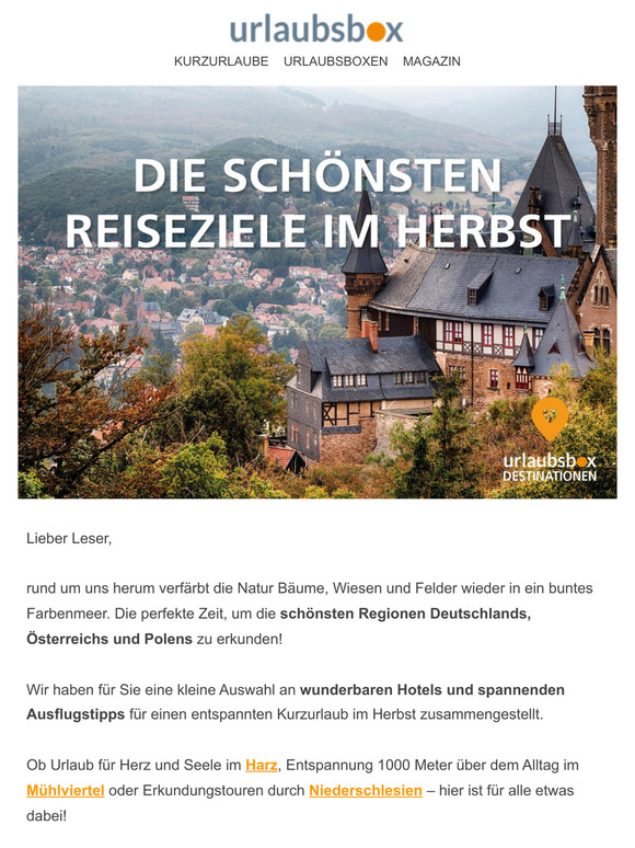 🍂🧡 Wunderschöne Orte für einen Kurzurlaub im Herbst 🍂🧡