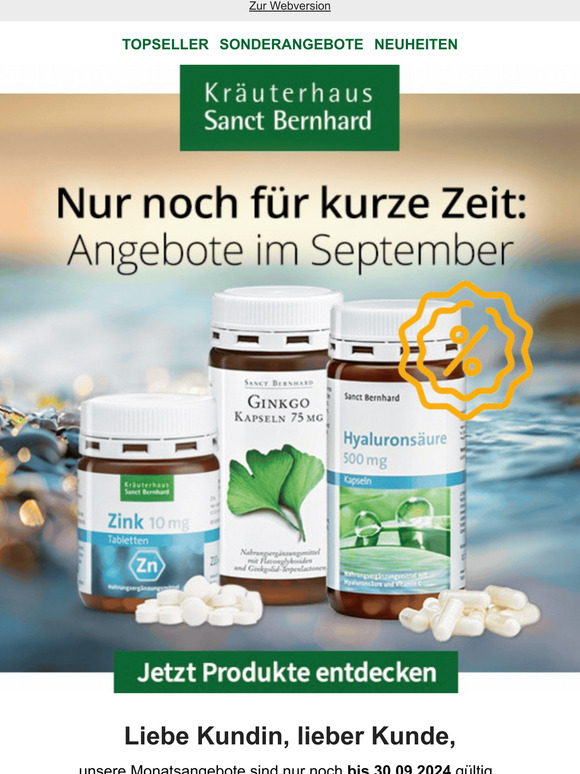Nicht verpassen: Monatsangebote im September ⏳