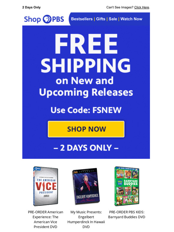 All the New Shows! Shipped Free.