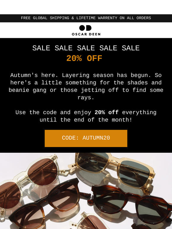Autumn Sales 🕶️