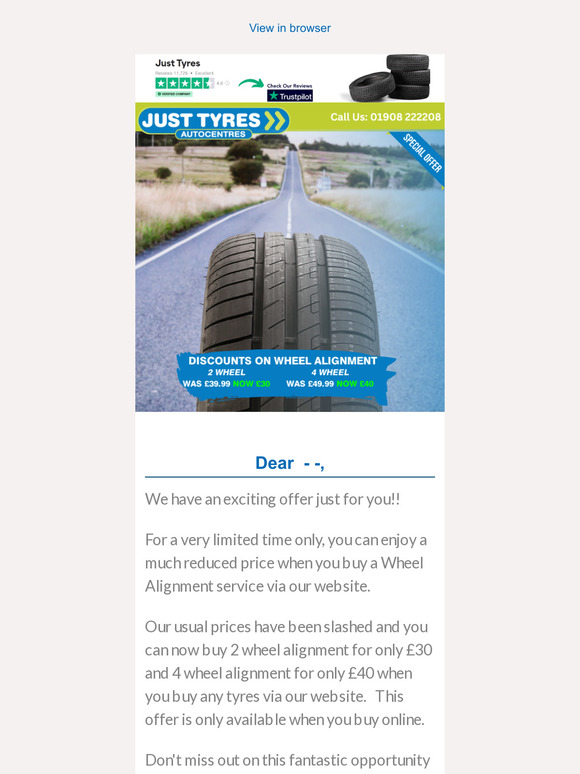 - Limited Time: Exclusive Wheel Alignment Discounts!