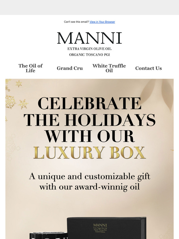 Celebrate the Holidays with our customizabe luxury box