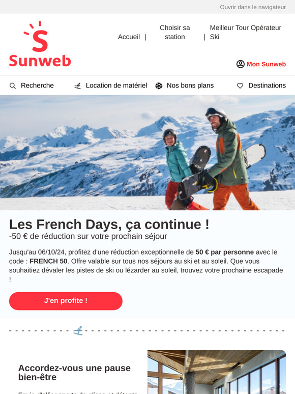 Profitez de 50 € de réduction par personne