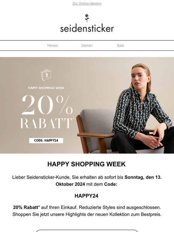 20% auf Ihren Einkauf - Happy Shopping Week