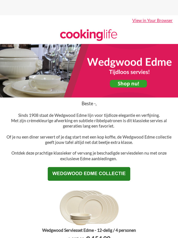 Wedgwood Edme collectie met korting! 🤩