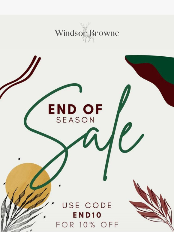 DON'T MISS THE END OF SEASON SALE! 😆