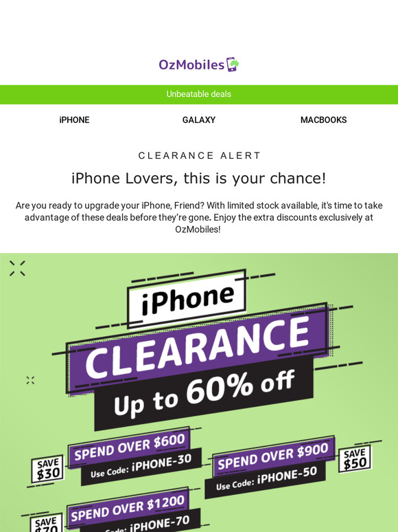 SAVE Up to $70 with Our iPhone Clearance Codes 📱✨