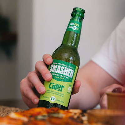 Smashed non alcoholic craft apple cider