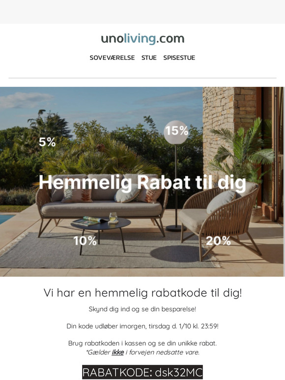 Hemmelig Rabat KUN til dig! 🎉