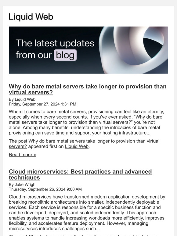 The Latest Content from the Liquid Web Blog