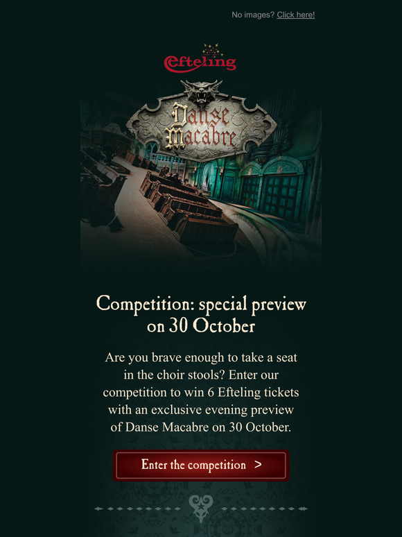 Win 6 Efteling tickets with an exclusive visit to Danse Macabre