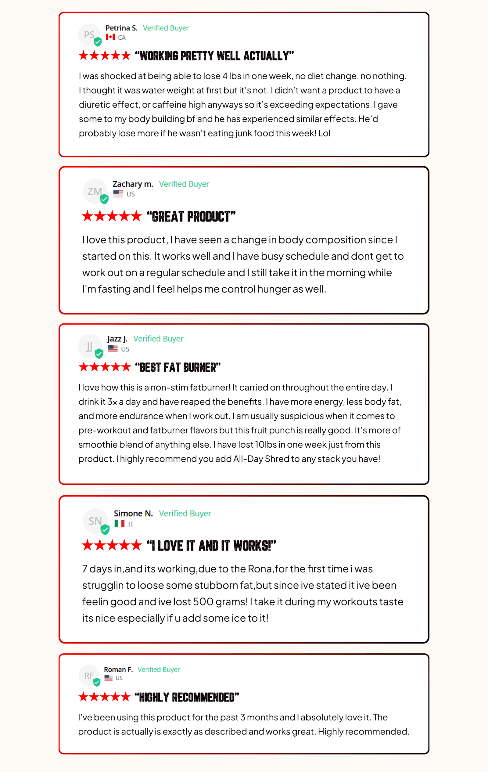 All Day SHred Customer Review