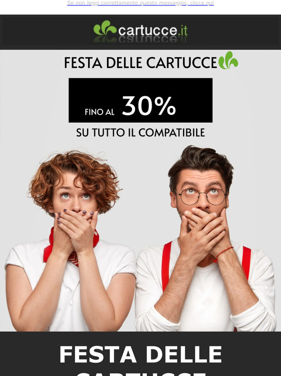 Su cartucce.it fino al -30% su tutto il materiale compatibile!