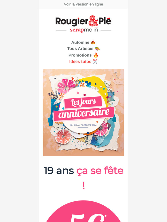 Spécial Anniversaire 🎂 Jusqu'à -15€ sur votre panier