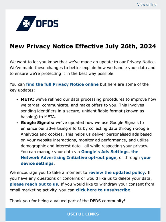 We have updated our Privacy Notice