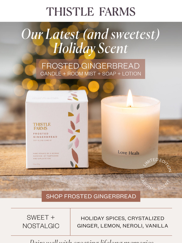 Introducing Frosted Gingerbread: Our NEW Holiday Scent 🎄