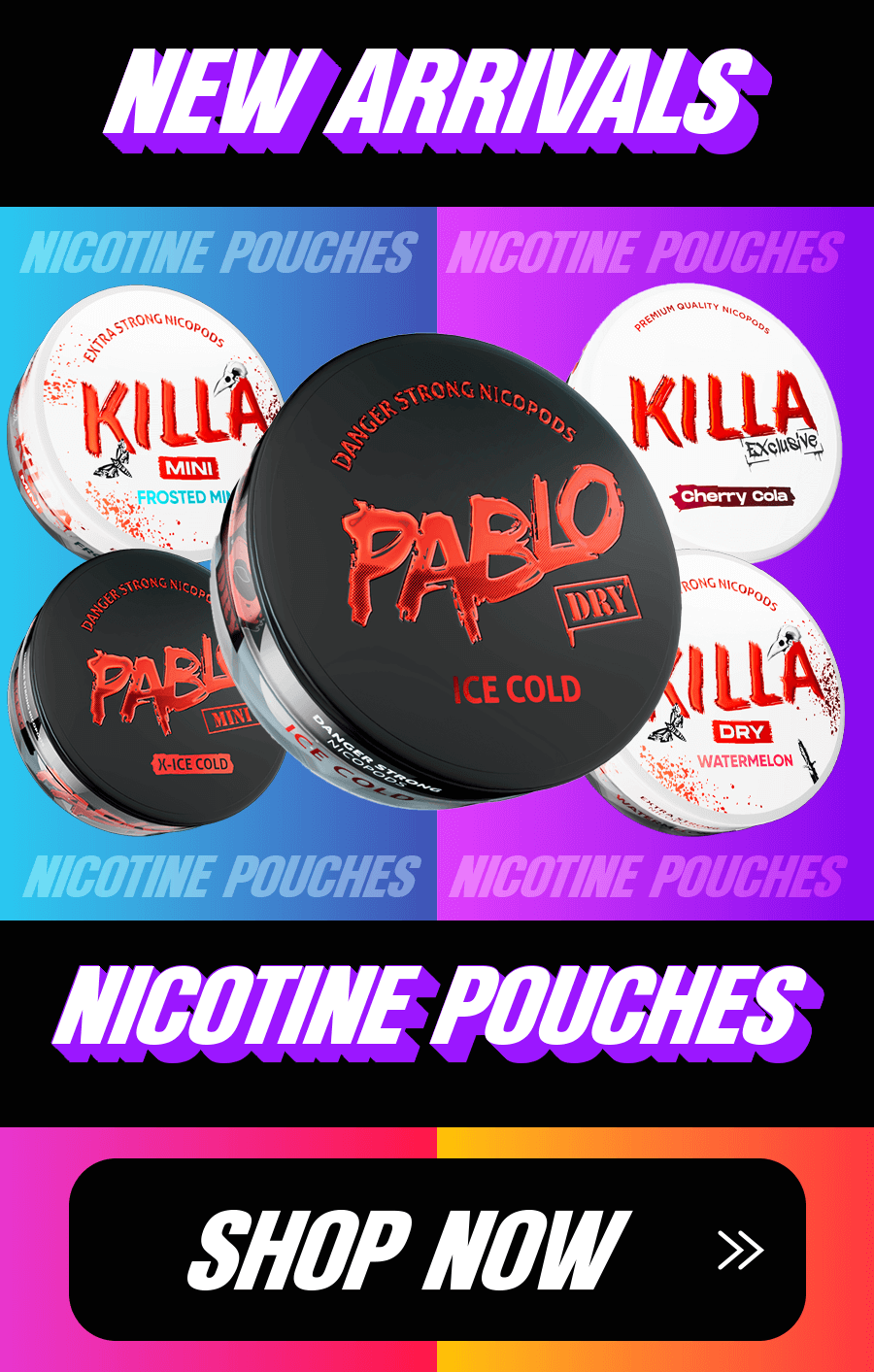 A selection of our new Nicotine Pouches at Tablites.