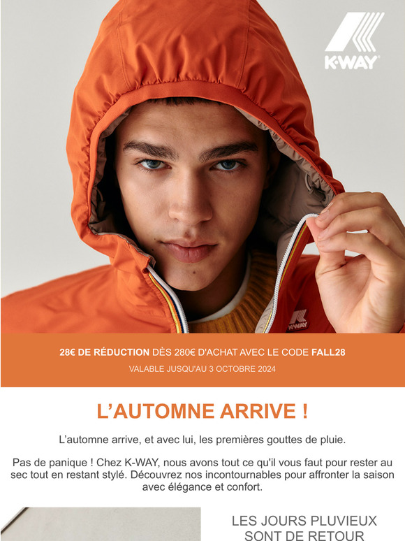 Prêt pour la Pluie ? Affrontez l'Automne avec K-WAY !