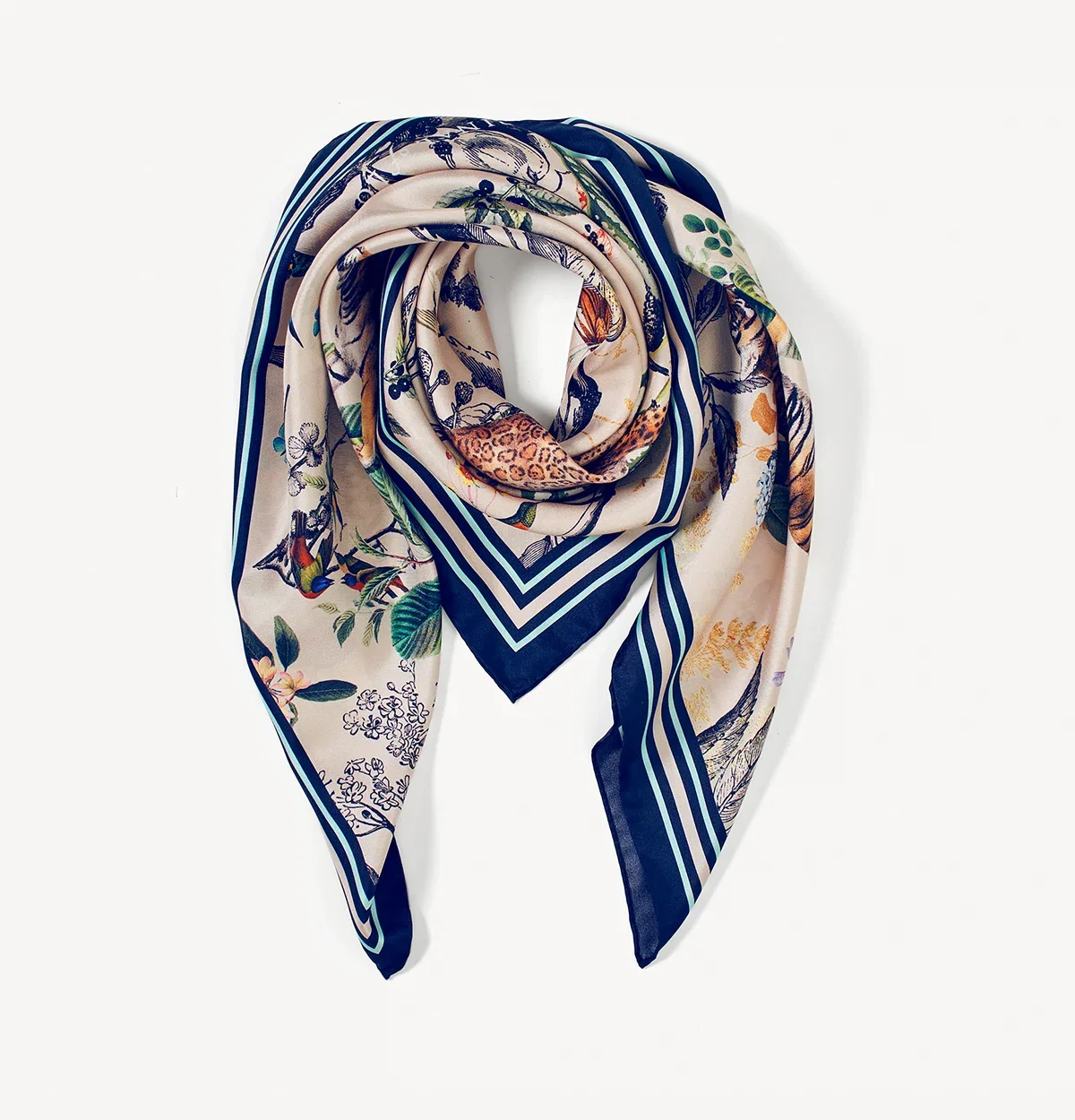 Tigers & Leopards Silk Scarf
