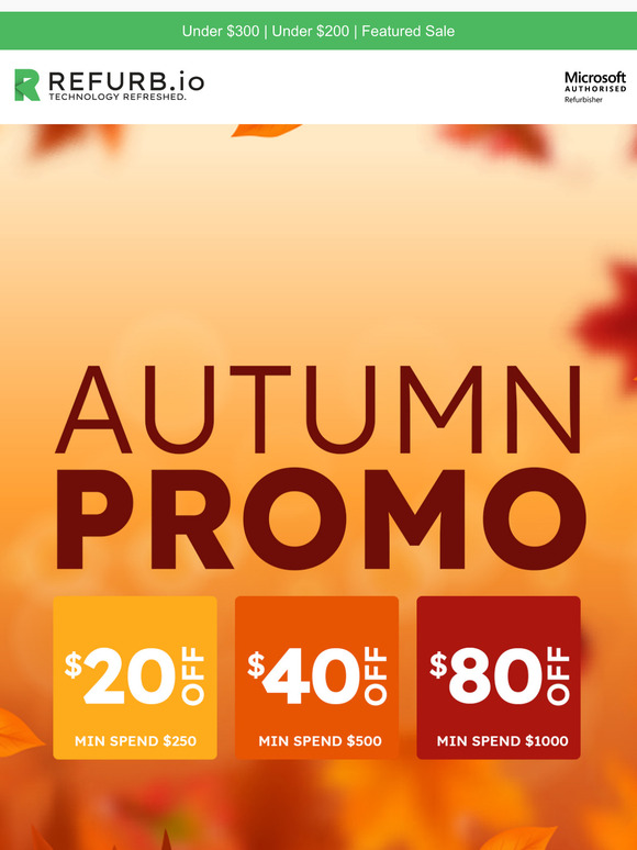 Autumn Promo 👉 Save up to $80 OFF 🙌