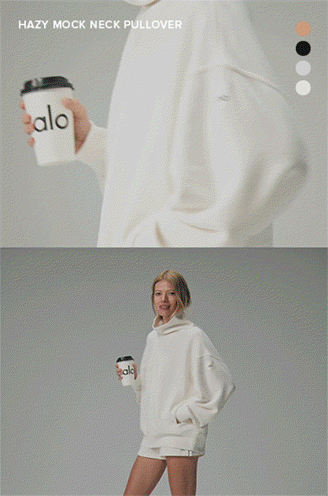 Hazy Mock Neck Pullover