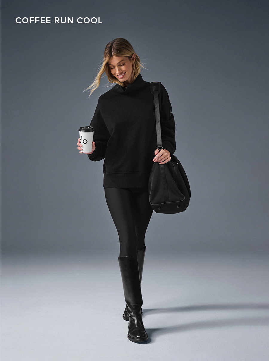 Alo Yoga Haze Funnel Neck Sweatshirt Alo Haze Pullover Alo Yoga