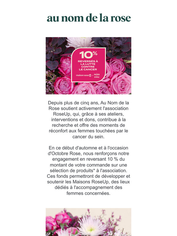 Octobre Rose : 10% reversés à la lutte contre le cancer.