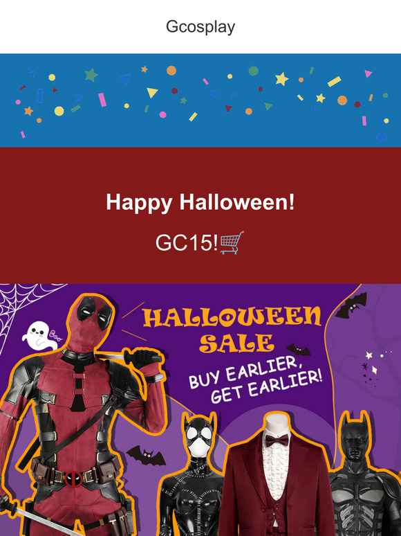 🎃 Get Ready for Halloween! 15% Off Cosplay Costumes at Gcosplay! 👻