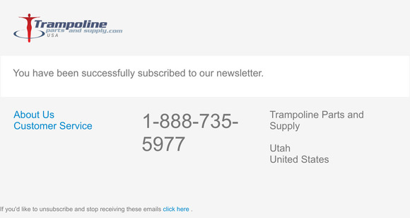 Newsletter subscription success