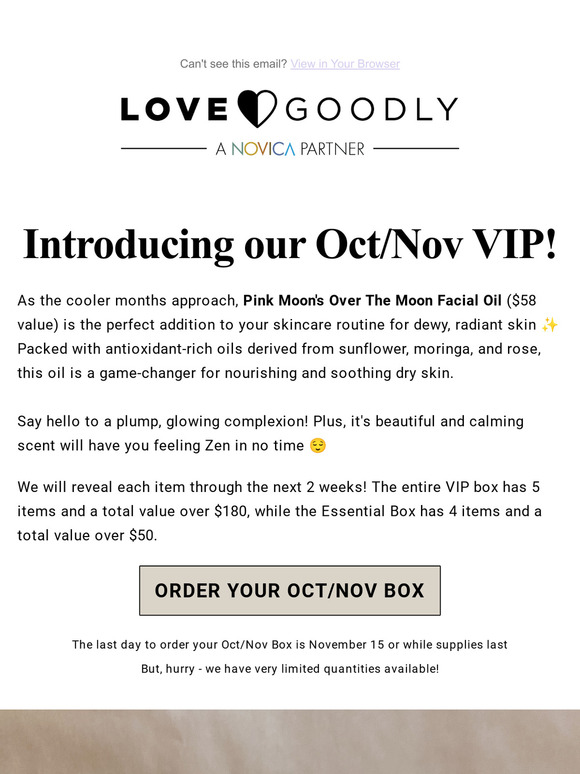 Click for our Oct/Nov VIP reveal ✨