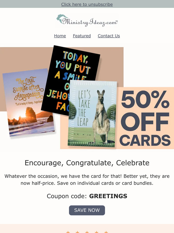 One Day Only: Half-Price Greeting Cards