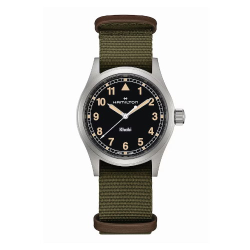 Hamilton Khaki Field Men's Green Dial Textile Strap Watch