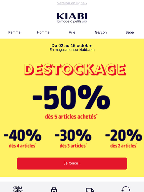 Jusqu'à -50% dès 5 articles achetées ! 😍