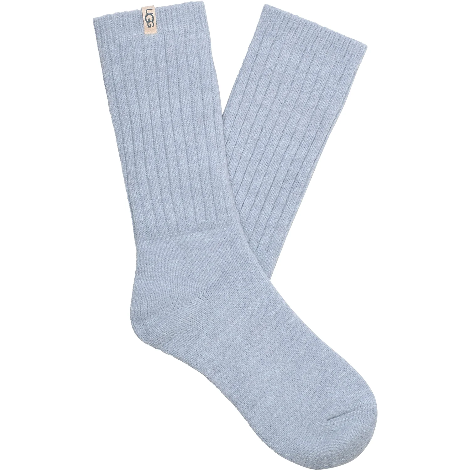 Image of Women's UGG Rib Knit Slouchy Crew Sock Icelandic Blue