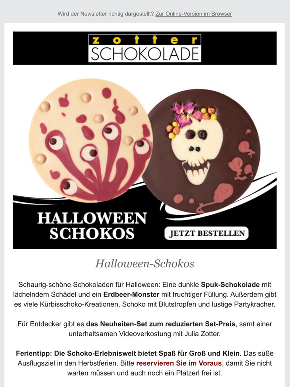 Halloween-Schoko & Herbstferien in der Erlebniswelt 👻🎃