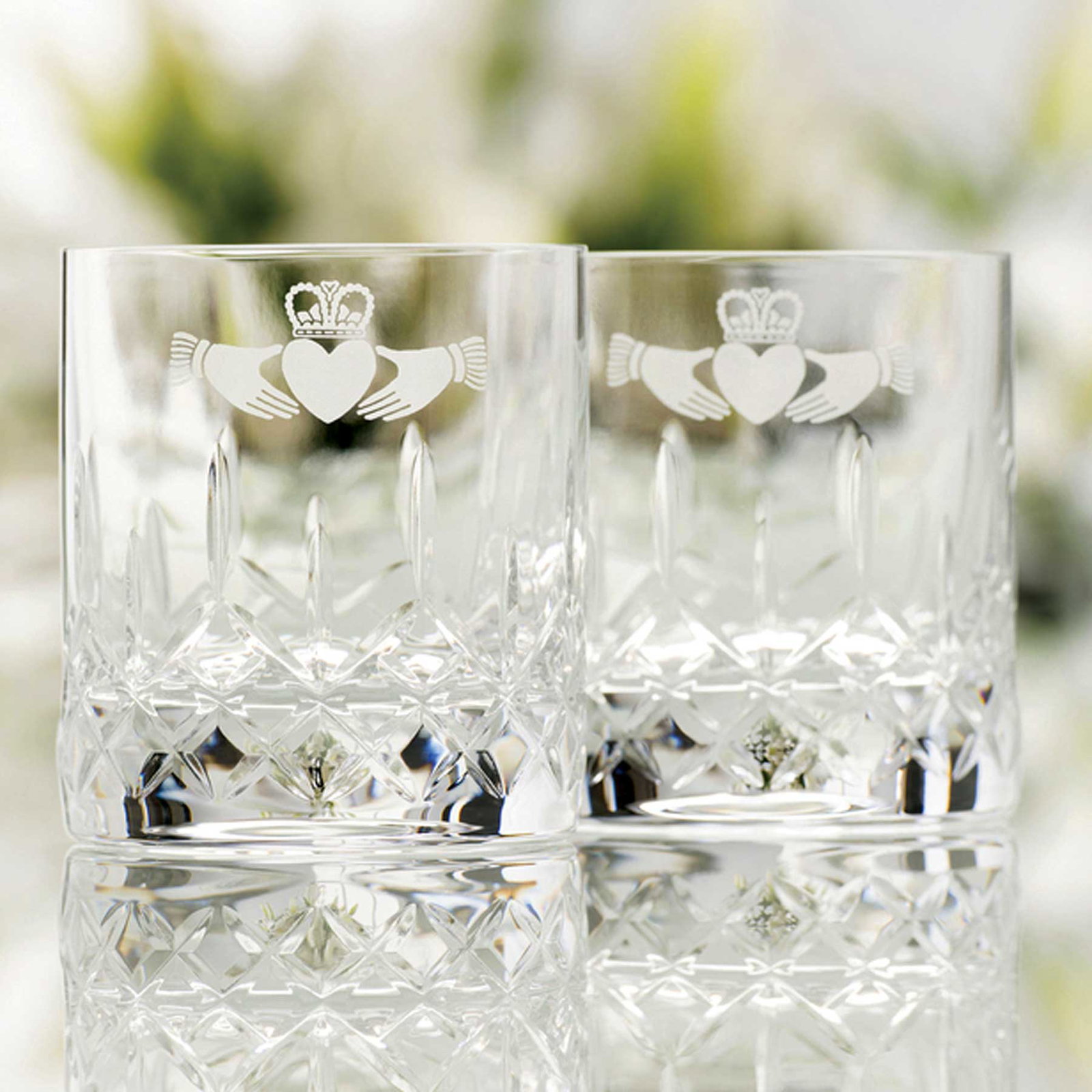 Image of Galway Claddagh Double Old Fashioned Glass Set